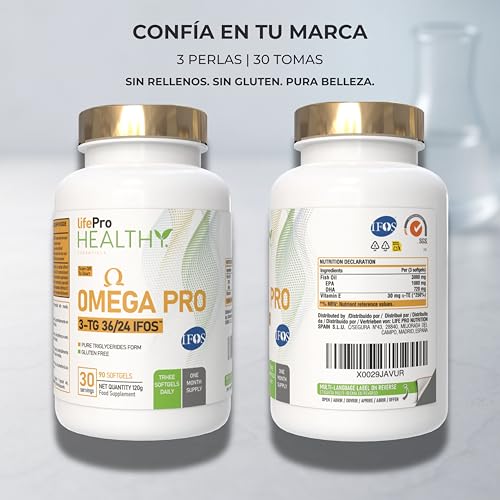 Thumbnail 7 de Omega 3 IFOS Capsulas 3000mg con Vitamina E - Life Pro Healthy (LP HEALTHY ESSENTIALS), 30–90 tomas