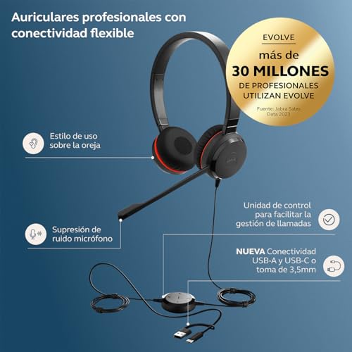 Detalle 2 de Jabra Evolve 30 II USB-C Stereo Headset