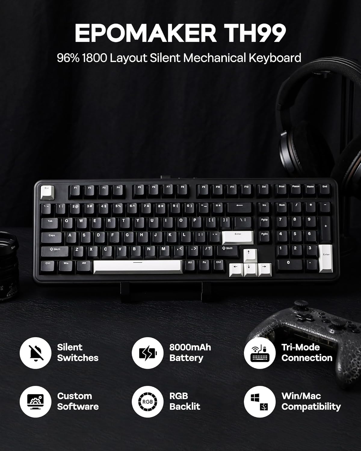 Detalle 2 de EPOMAKER TH99 8000mAh Wireless Keyboard ⌨