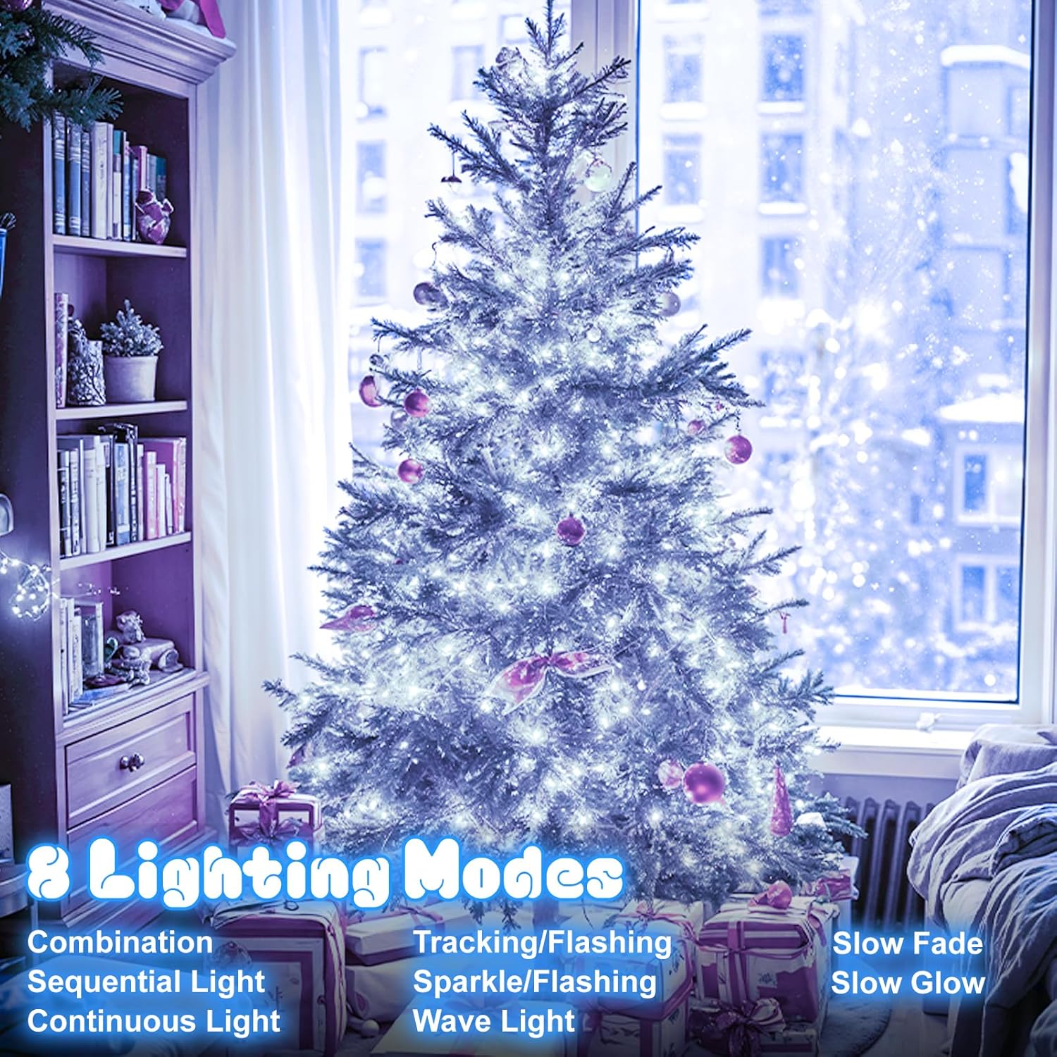 Detalle de Etopgo Christmas Fairy Lights 5M 50 LED – USB or Battery Powered with 6h Timer