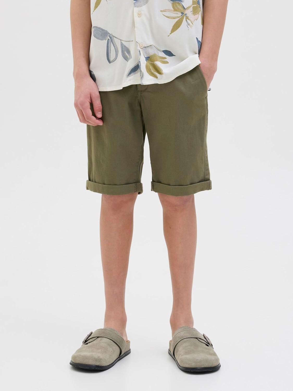Detalle de Jack & Jones Jpstdavid Jjchino Shorts AKM Sn JNR – Short Chino pour garçon