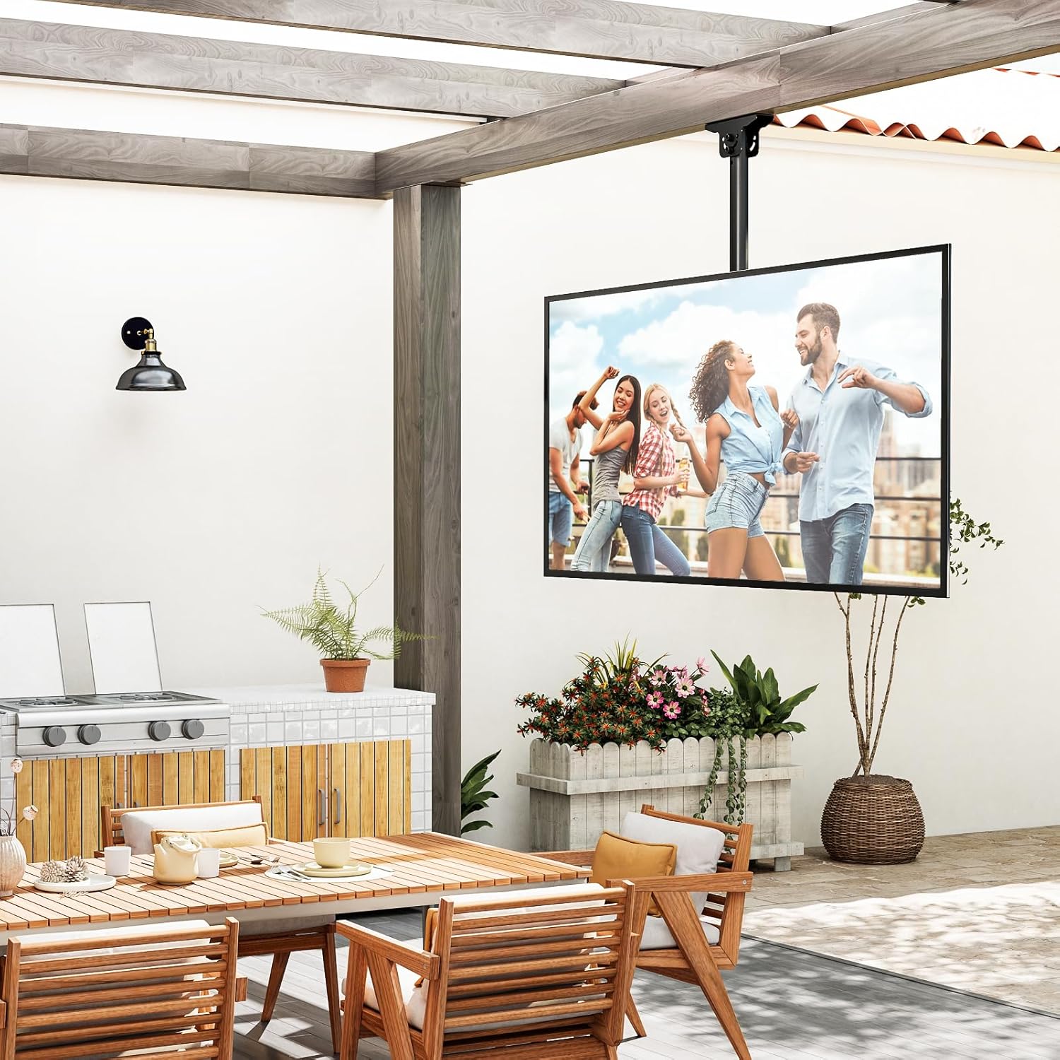 Thumbnail 1 de Rfiver Adjustable Swivel Ceiling TV Bracket for 32–65" TVs (360° rotation, up to 40kg, max VESA 400×400mm)