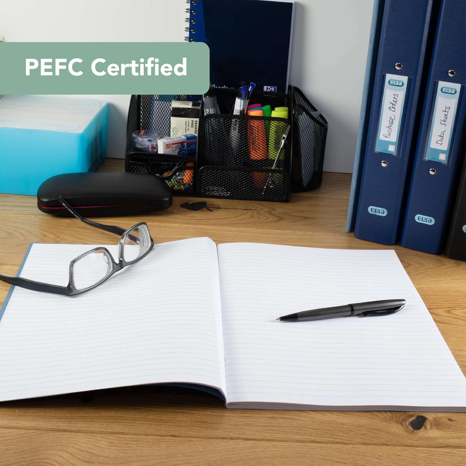 Detalle 2 de Cambridge A4 Counsels Notebook (96 pages, lined) Blue Card Cover – Pack of 10