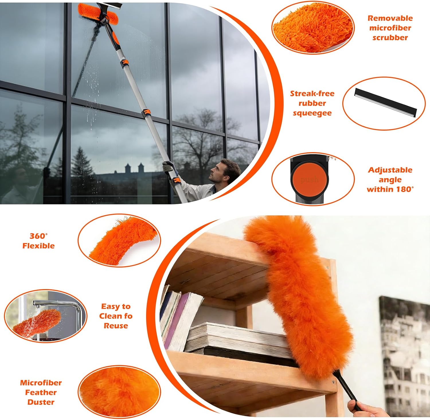 Thumbnail 5 de 16FT Reach High Ceiling Duster Kit with 3-12FT Telescopic Pole
