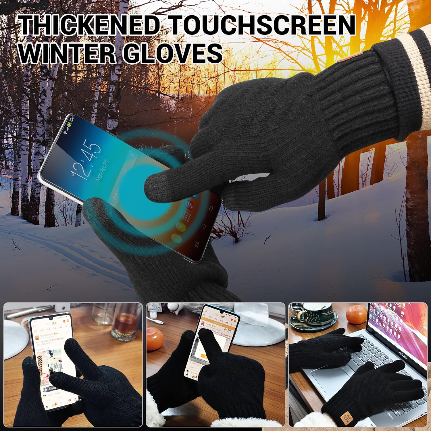 Thumbnail 4 de ytorgr Winter Thermal Gloves for Women — touch-screen gloves