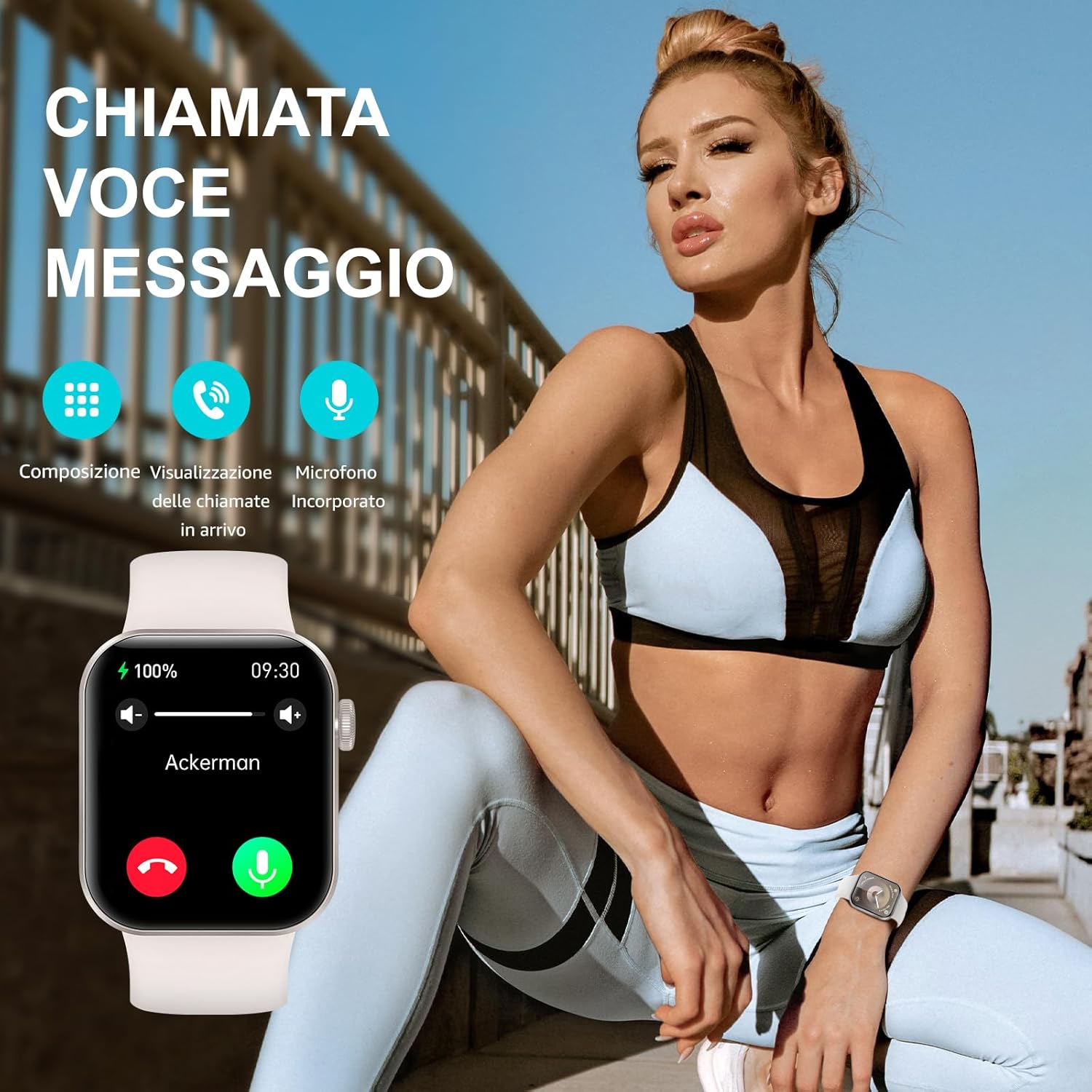 Thumbnail 1 de ASEEYIRJ Smartwatch P2: Orologio 1.85" con Chiamate, 140 Modalità Sport e GPS di base (IP68)