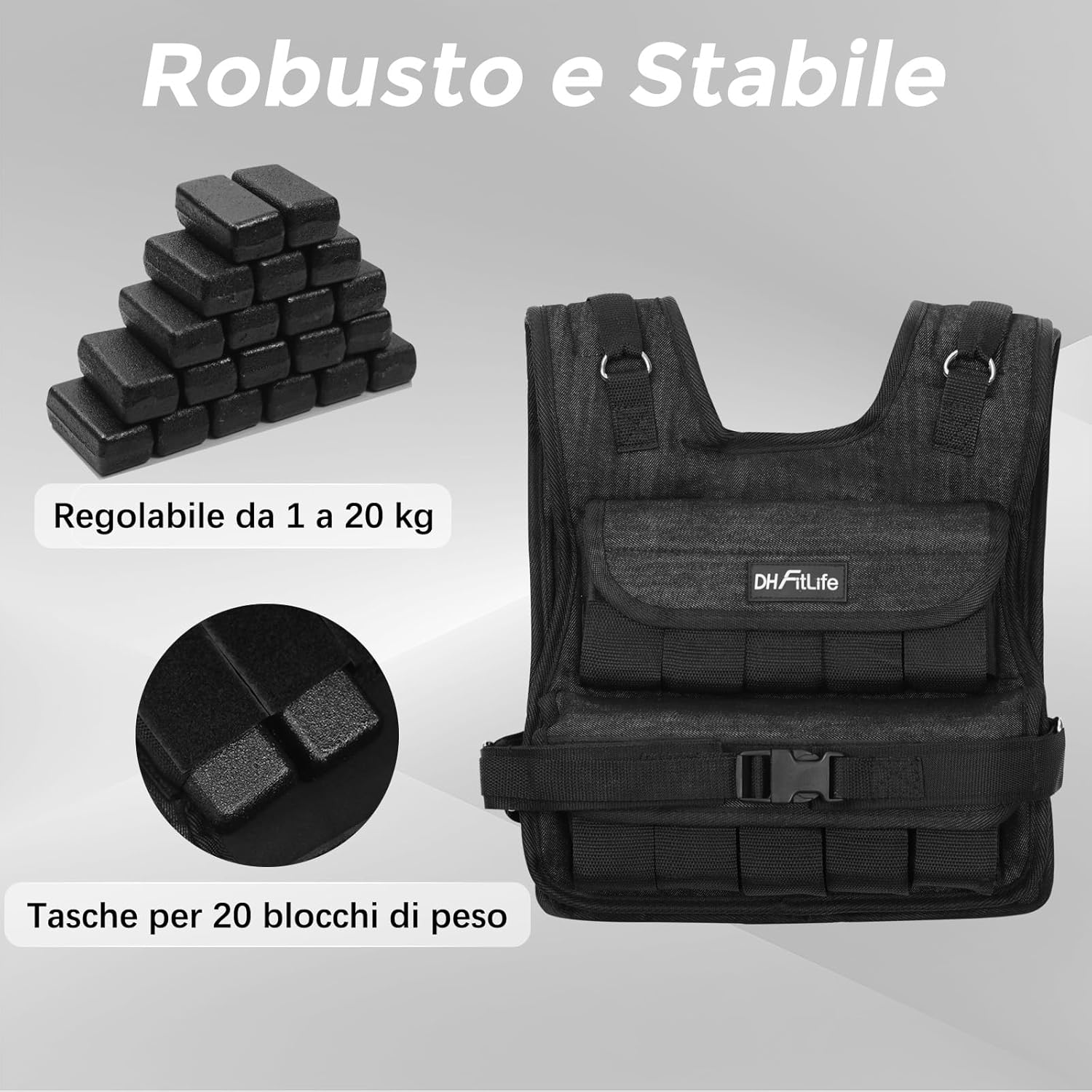 Thumbnail 2 de DH FitLife Giubbotto Zavorrato 20kg