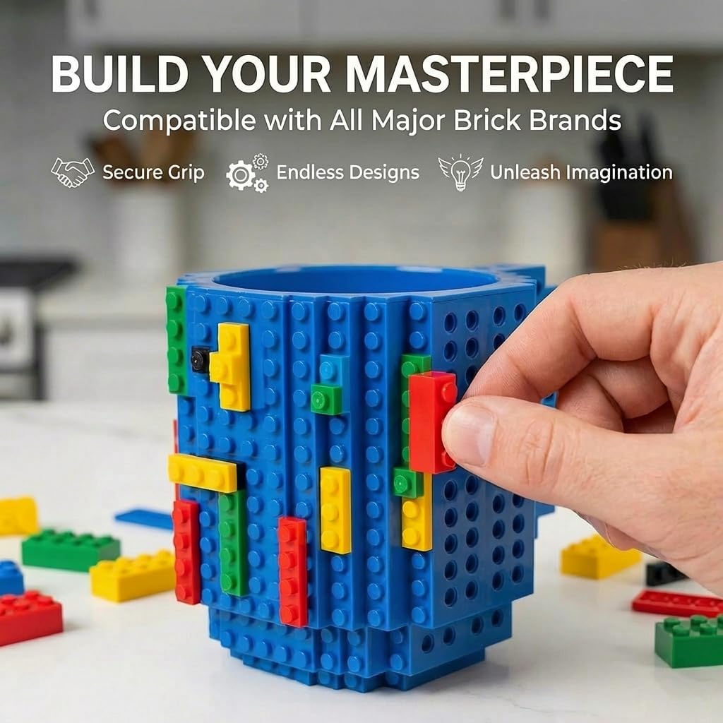 Detalle de GOODS+GADGETS Build on Brick Coffee Mug, 350 ml, Double-Walled