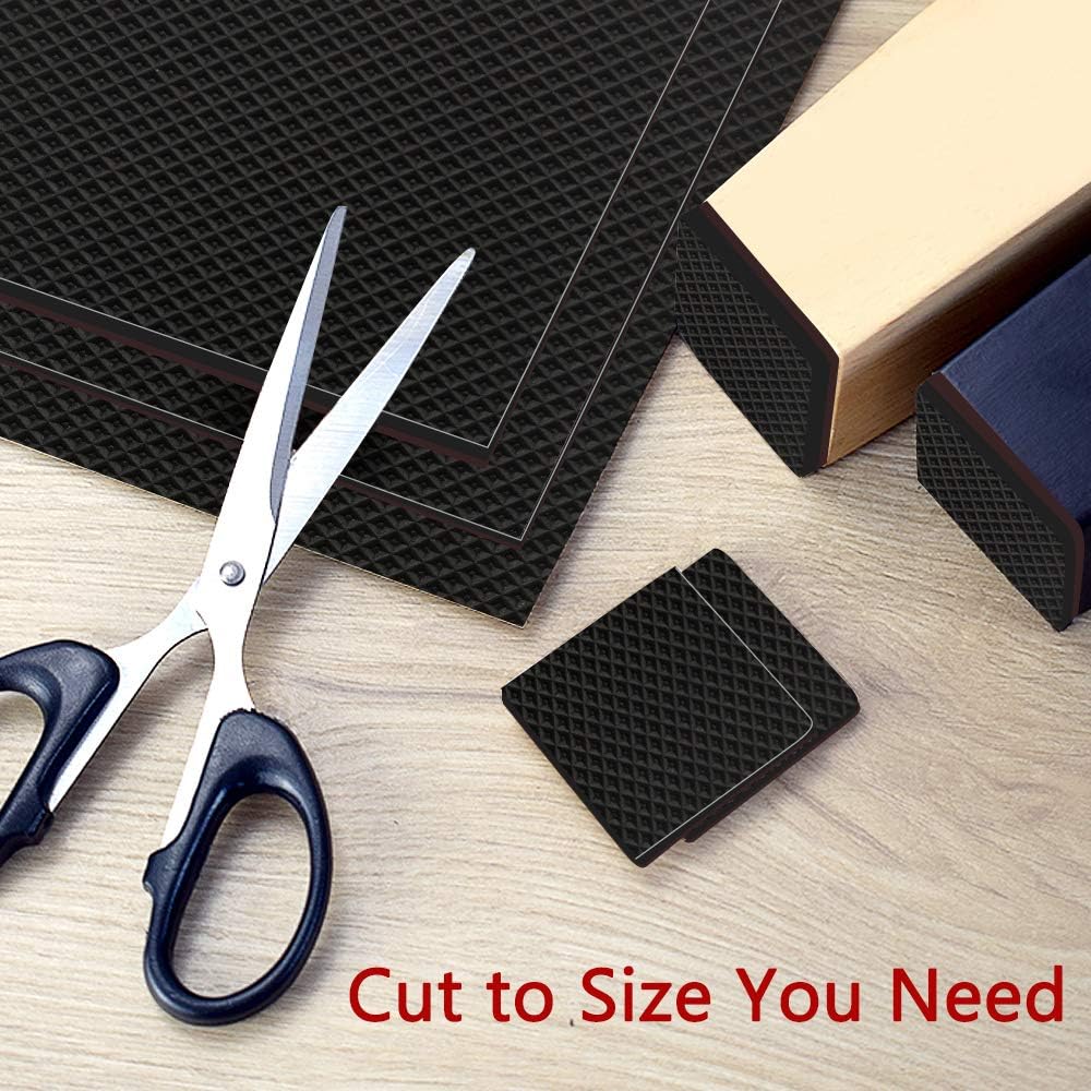 Thumbnail 6 de Yelanon Non Slip Furniture Pads 12pcs (101mm) – Self-Adhesive Rubber Feet to Protect Hardwood Floors