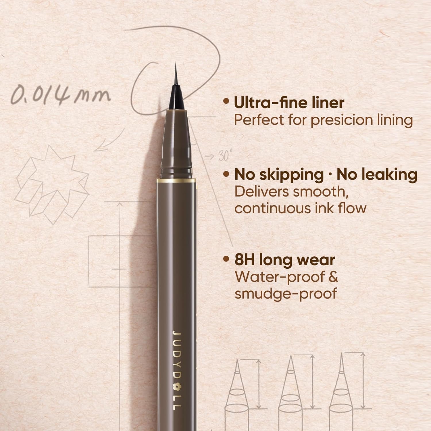 Detalle 2 de JUDYDOLL Ultra-Fine Liquid Eyeliner: Precision, Longevity, and Smudge-Proof Confidence
