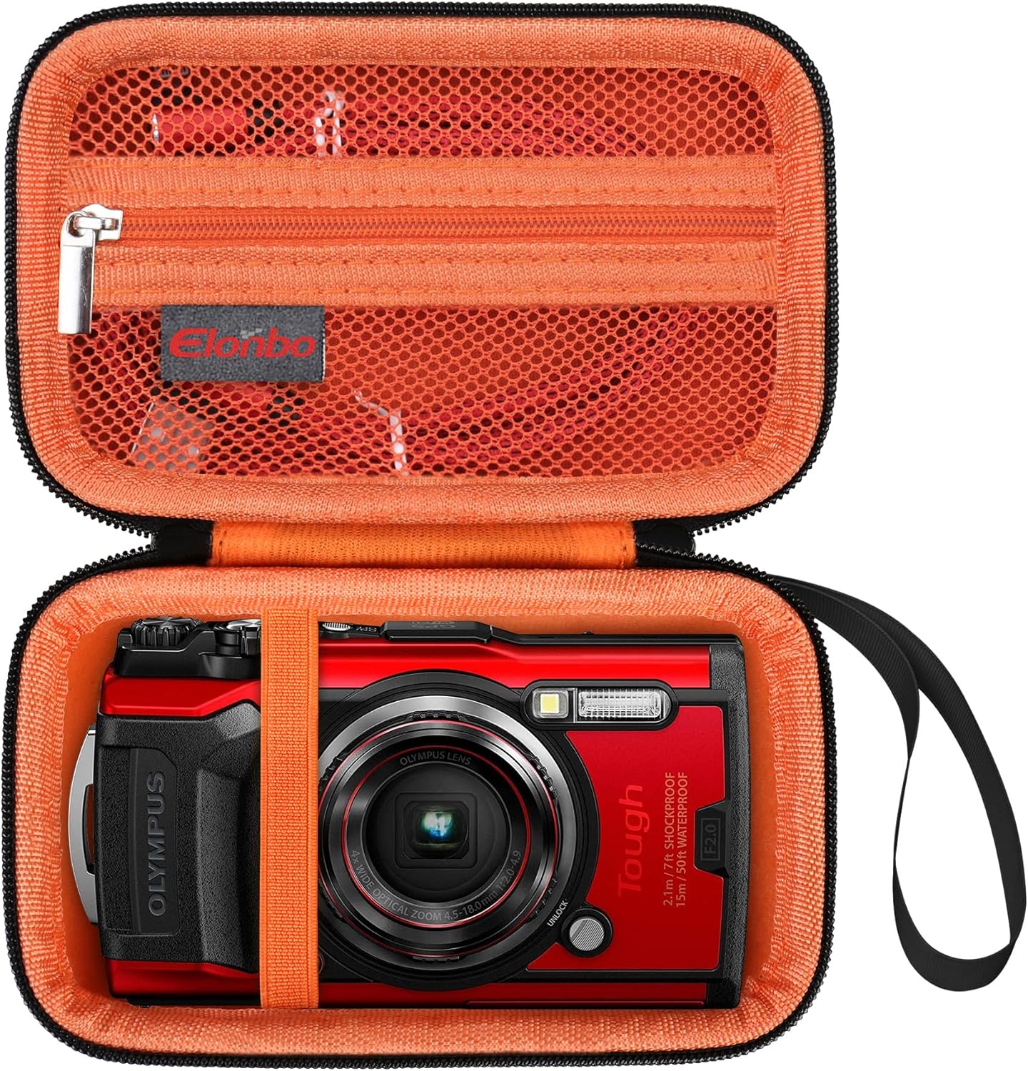 Thumbnail 6 de Elonbo Carrying Case for OM System Tough TG-7 / Olympus TG-6: Practical Waterproof Storage for Travel