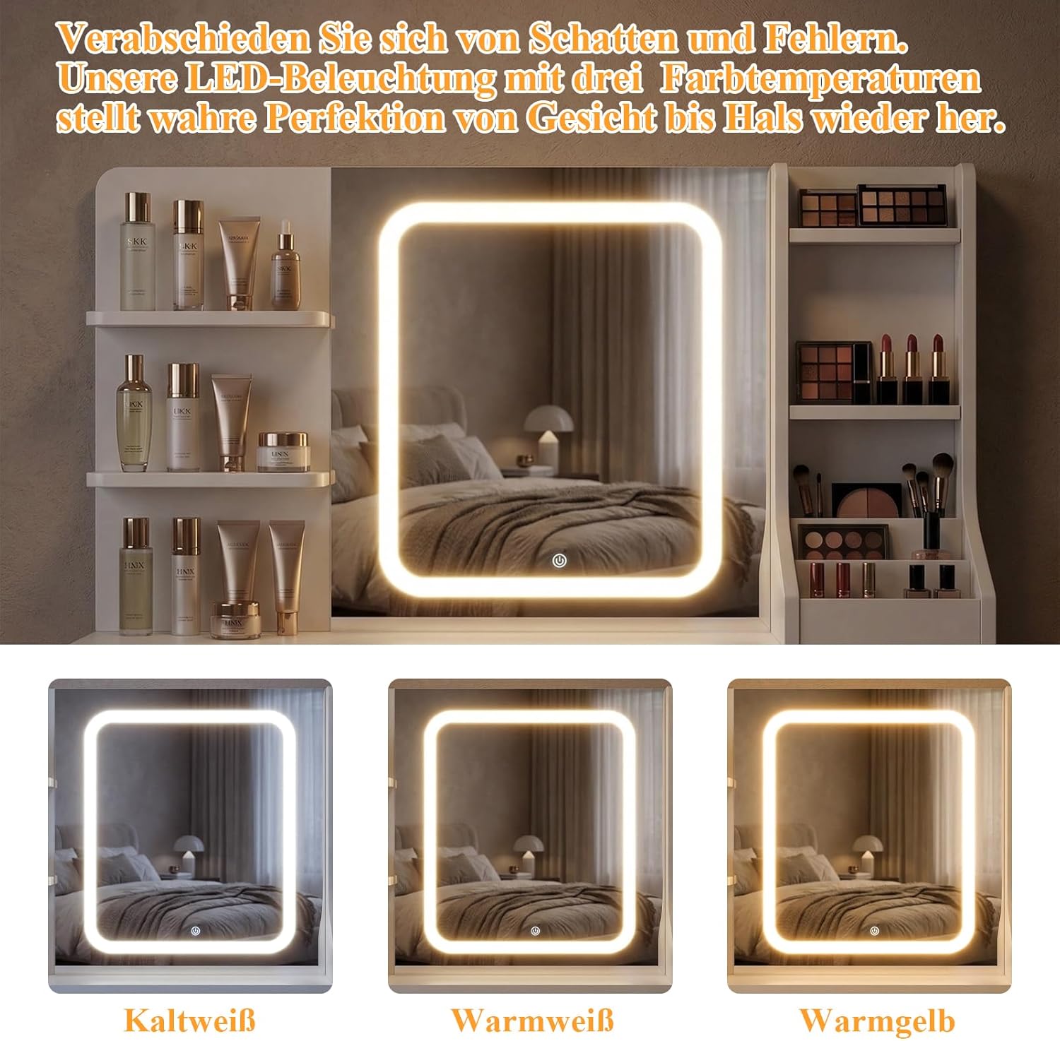 Thumbnail 2 de TRIUMPHKEY Schminktisch mit LED Beleuchtung