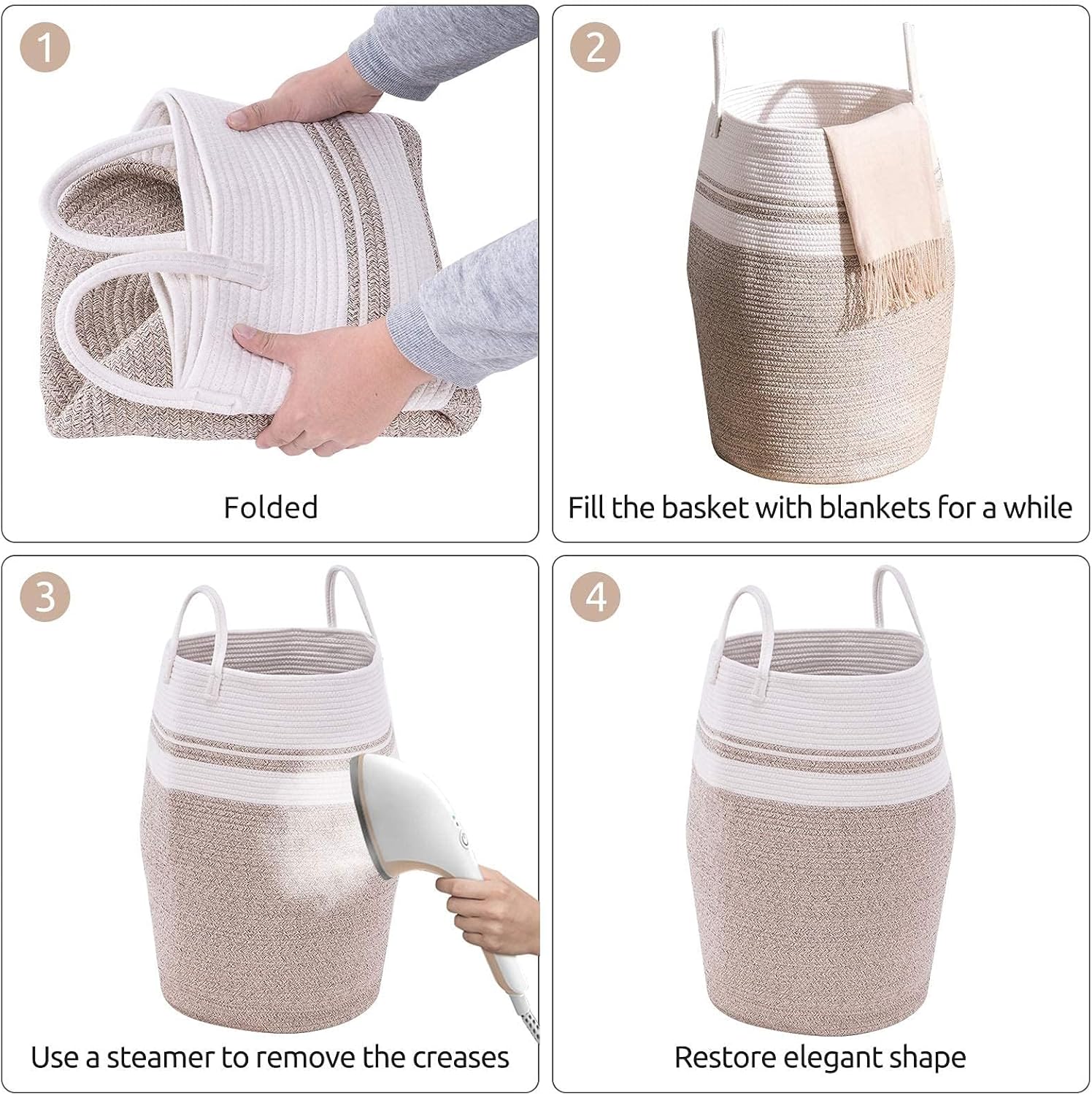 Thumbnail 3 de YOUDENOVA Cotton Rope Basket 58L