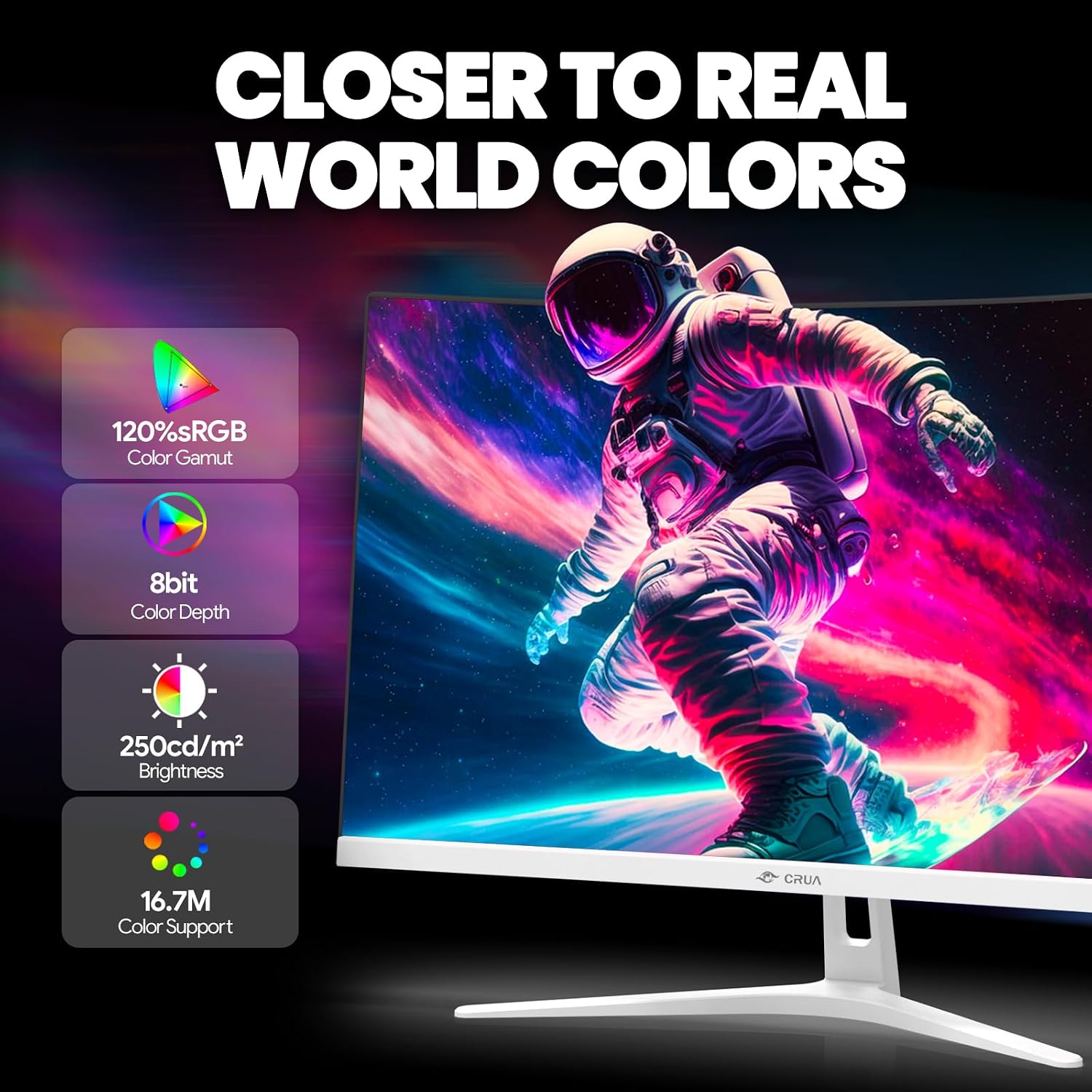 Thumbnail 3 de CRUA 27-Inch Curved Gaming Monitor