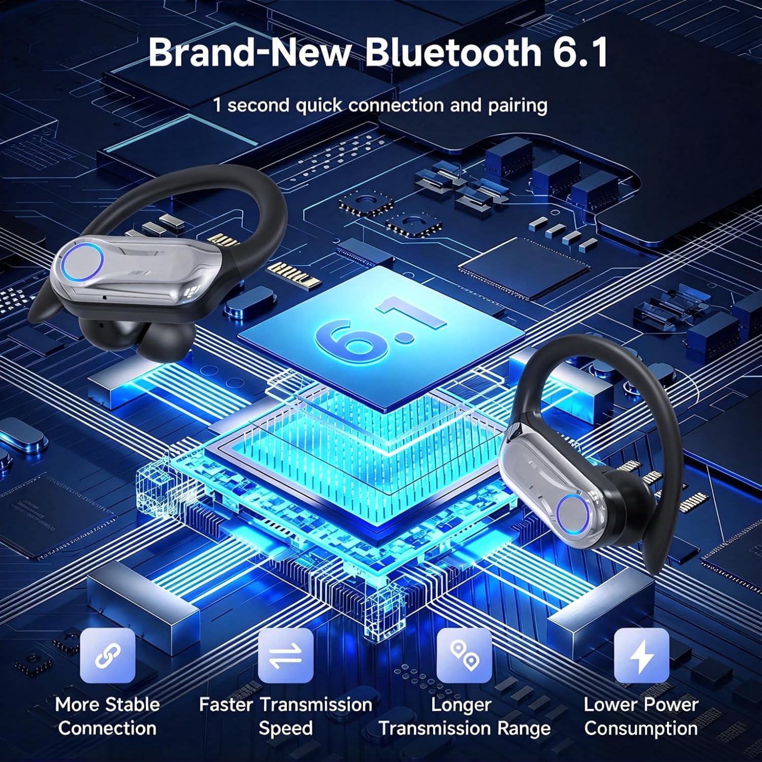 Thumbnail 2 de Wireless Earbuds Bluetooth 6.1