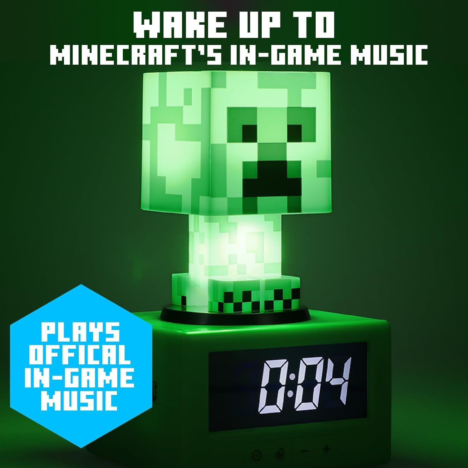 Thumbnail 6 de Paladone Réveil Creeper Minecraft – Horloge réveil officielle avec musique et veilleuse