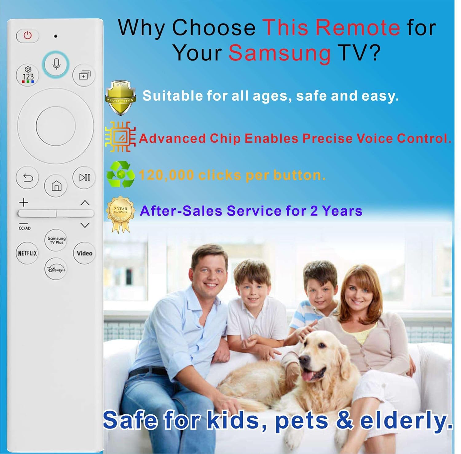 Thumbnail 6 de Samsung Frame TV Remote Replacement (BN59-01391A) with Voice Control for 2018–2024 Frame TVs