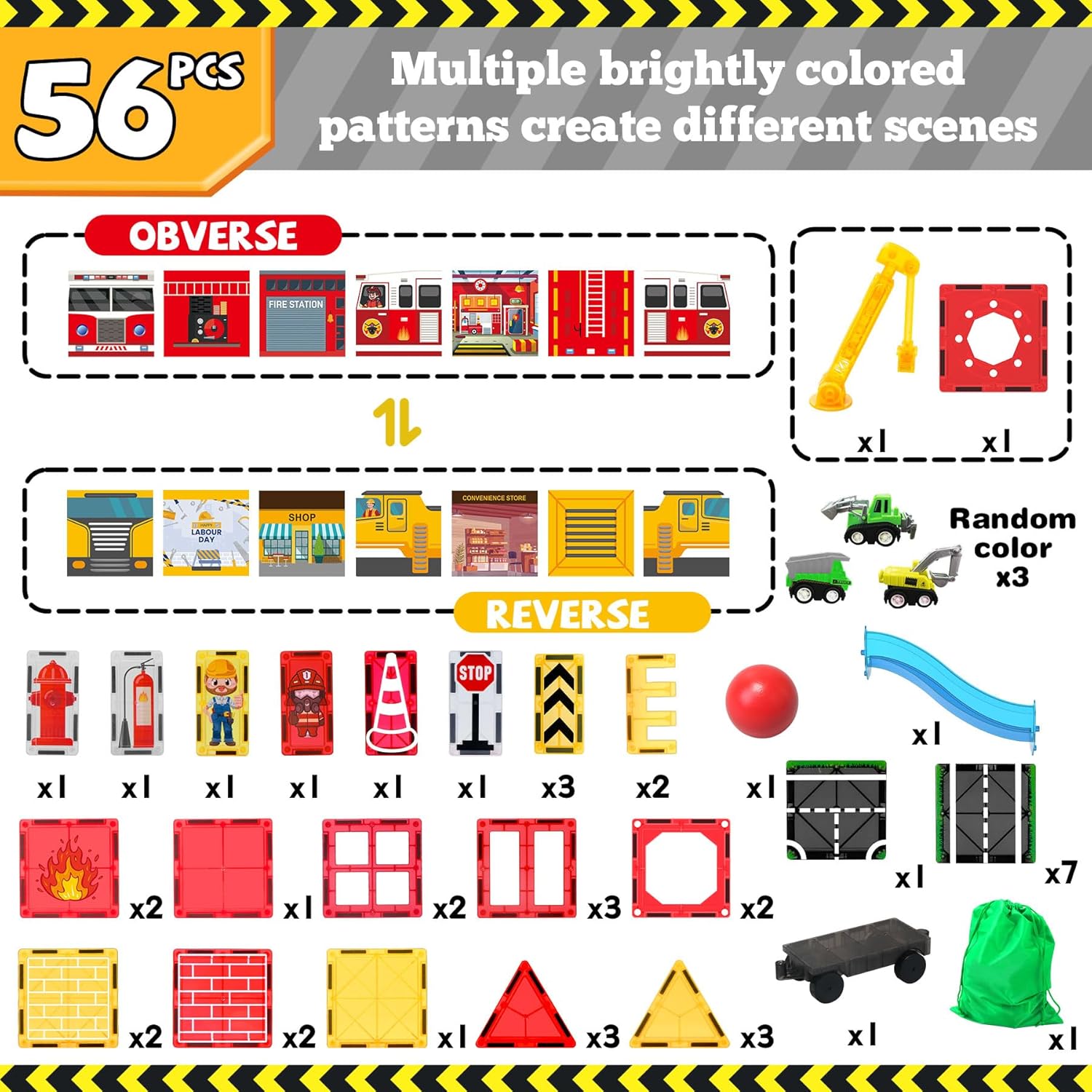 Detalle 2 de Magnetic Tiles 56PCS 🧩