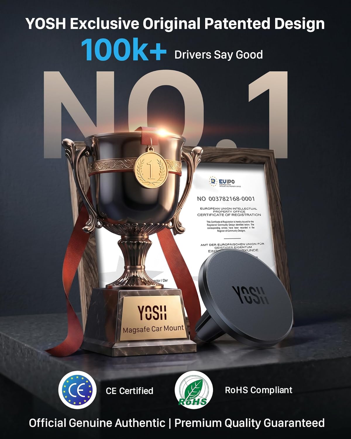Detalle 2 de YOSH MagSafe Car Mount 35N