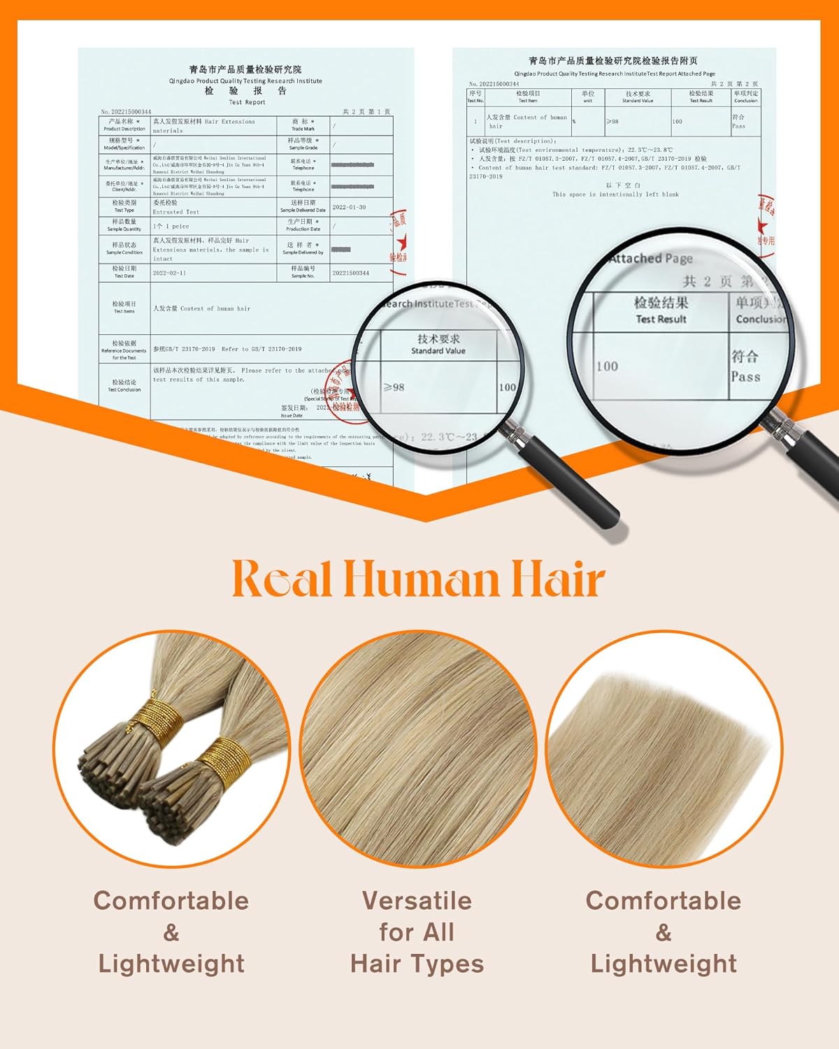 Thumbnail 2 de Sunny Hair I Tip Human Hair Extensions (18in, 50g) – Blonde Highlighted Add-Luster
