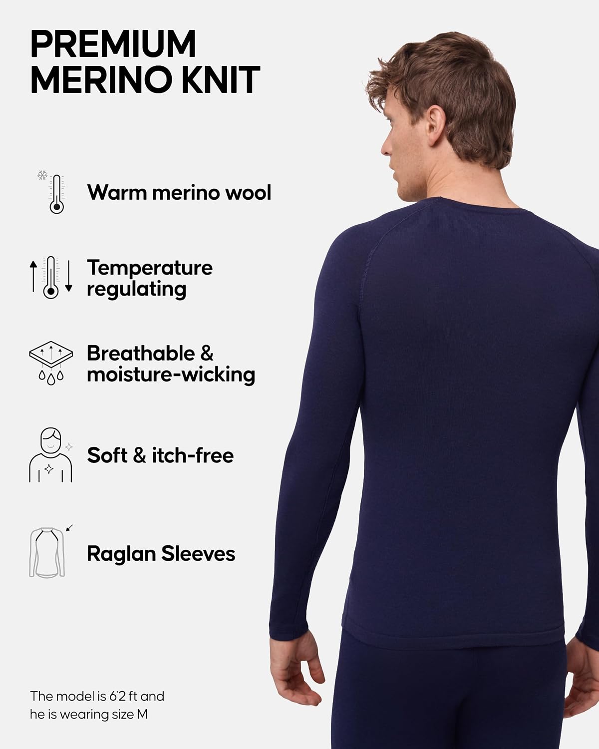 Detalle de DANISH ENDURANCE thermal top merino 180gsm
