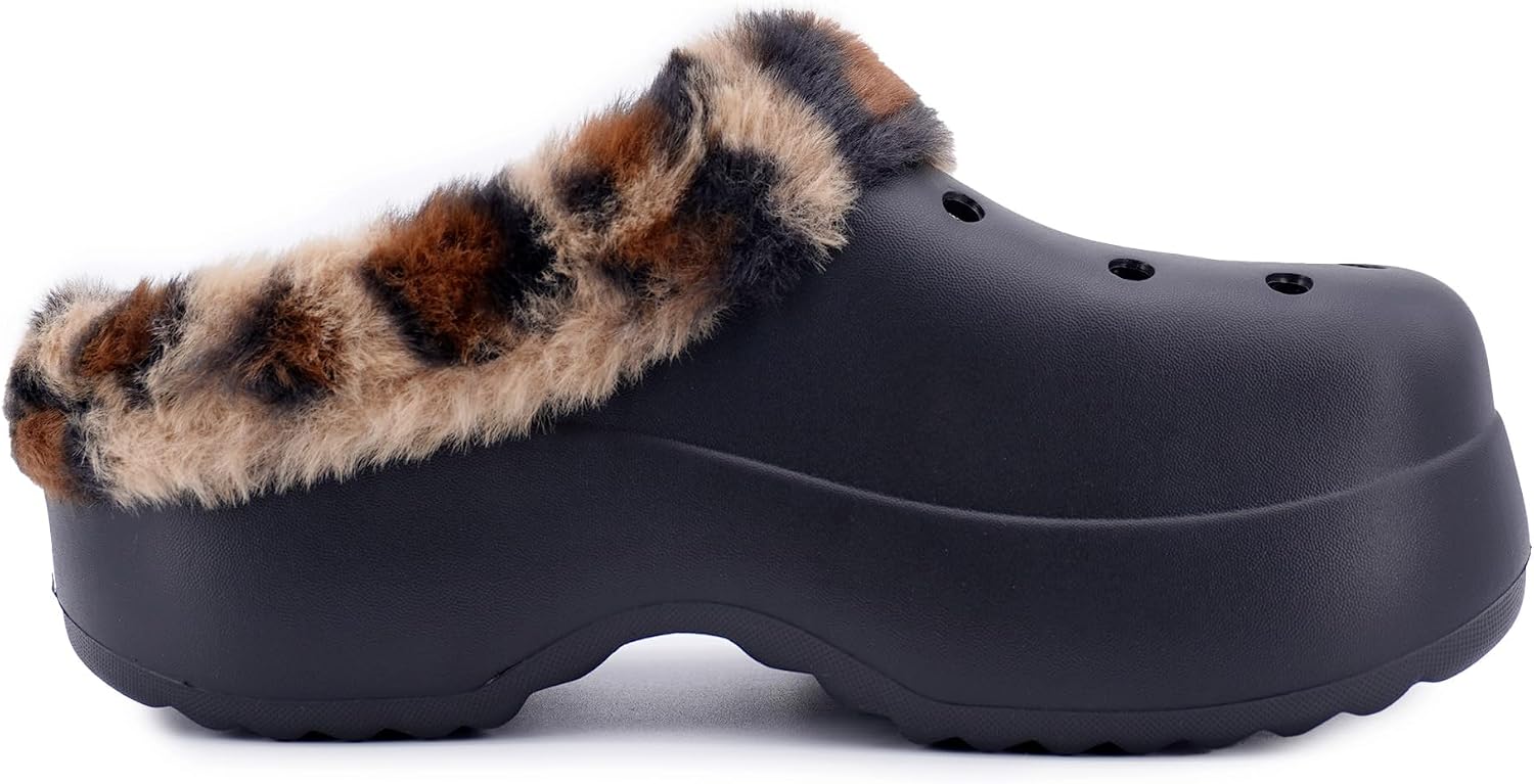 Detalle 2 de JOMIX winterpantoffels voor dames, gesloten klomp met imitatiebont en EVA-zool