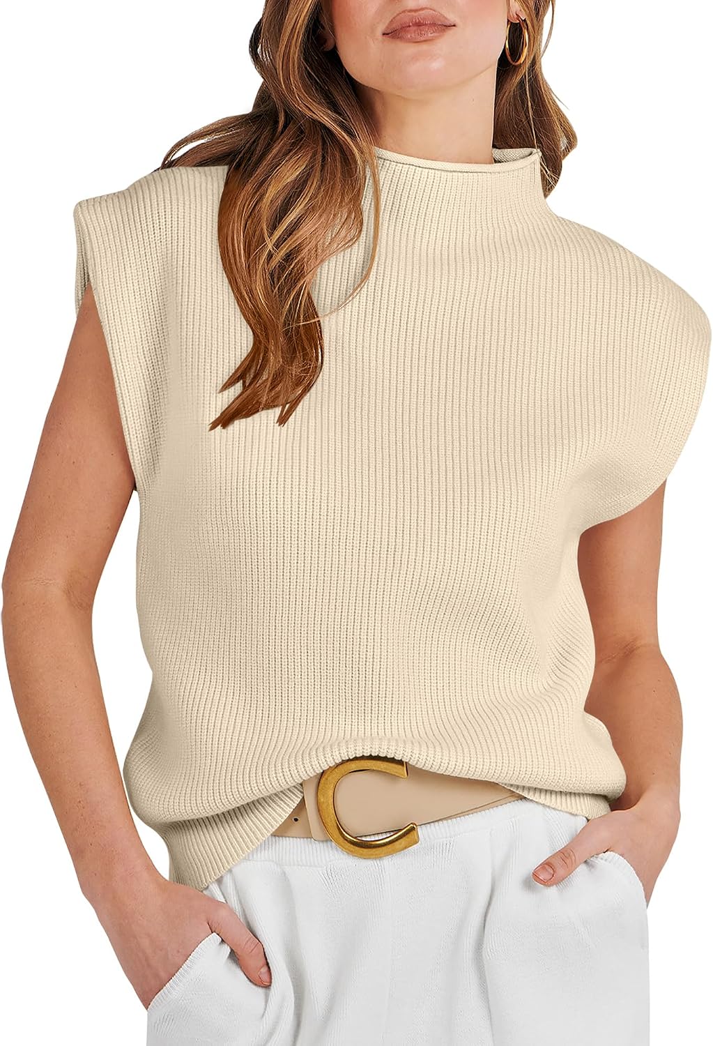 Thumbnail 5 de ANRABESS Mock Neck Sweater Vest for Women