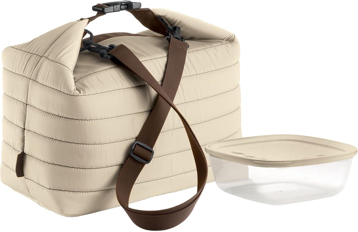 Thumbnail 2 de Guzzini Borsa Termica Grande On The Go con Tracolla – Ocra, 30 x 18 x h30 cm (contenitore 19,6 x 19,6 x h7 cm, 1400 cc)