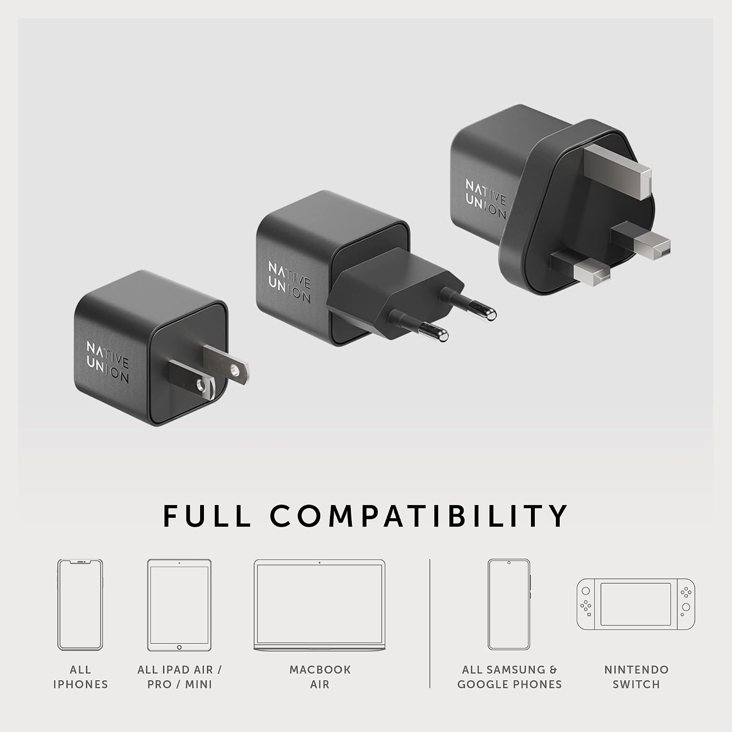 Detalle 2 de Native Union Fast GaN Charger PD 30W (USB-C Power Delivery) – Ultra-compact 90% recycled housing