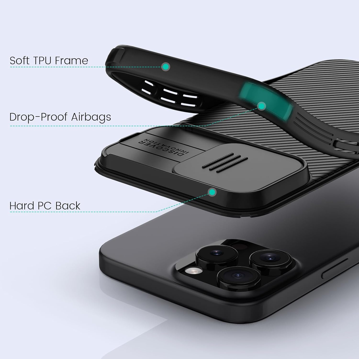 Detalle 2 de Nillkin Nillkin_Magsafe_SlidingCamera_16Pro Case for iPhone 16 Pro with MagSafe