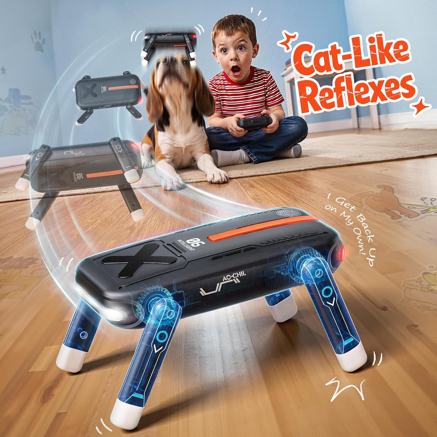 Detalle de Ruko R1 Mini Robot Dog with 4-Way Flips, Gesture Control and Programming
