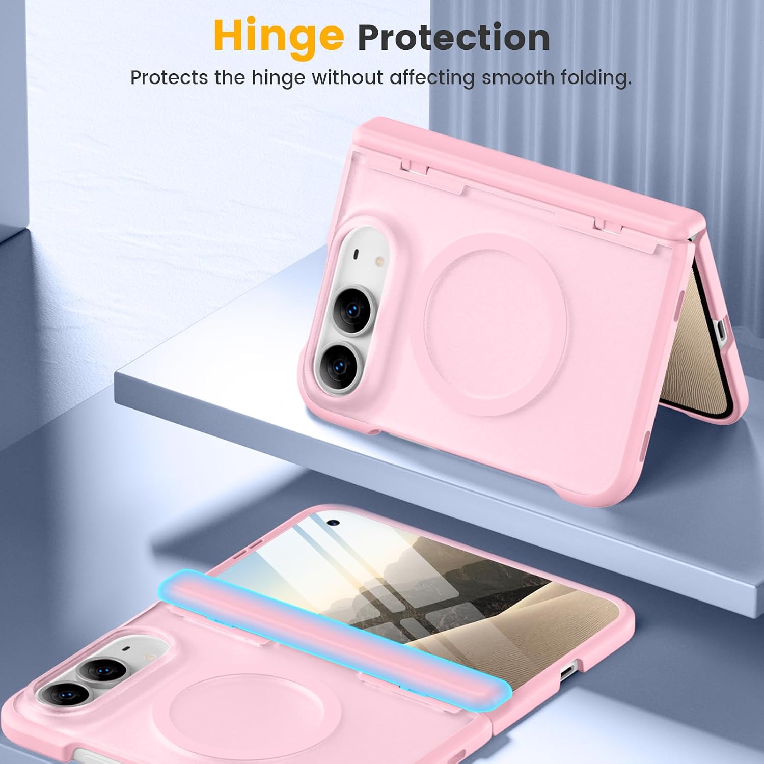 Detalle 2 de Caka iPhone Duo (2026) Magnetic Case with Hinge Protection and 9H Glass