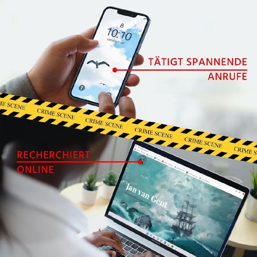 Thumbnail 6 de DENKRIESEN Tatort Meer Verschollen – Krimispiel für 1–6 Personen, ab 14 Jahren