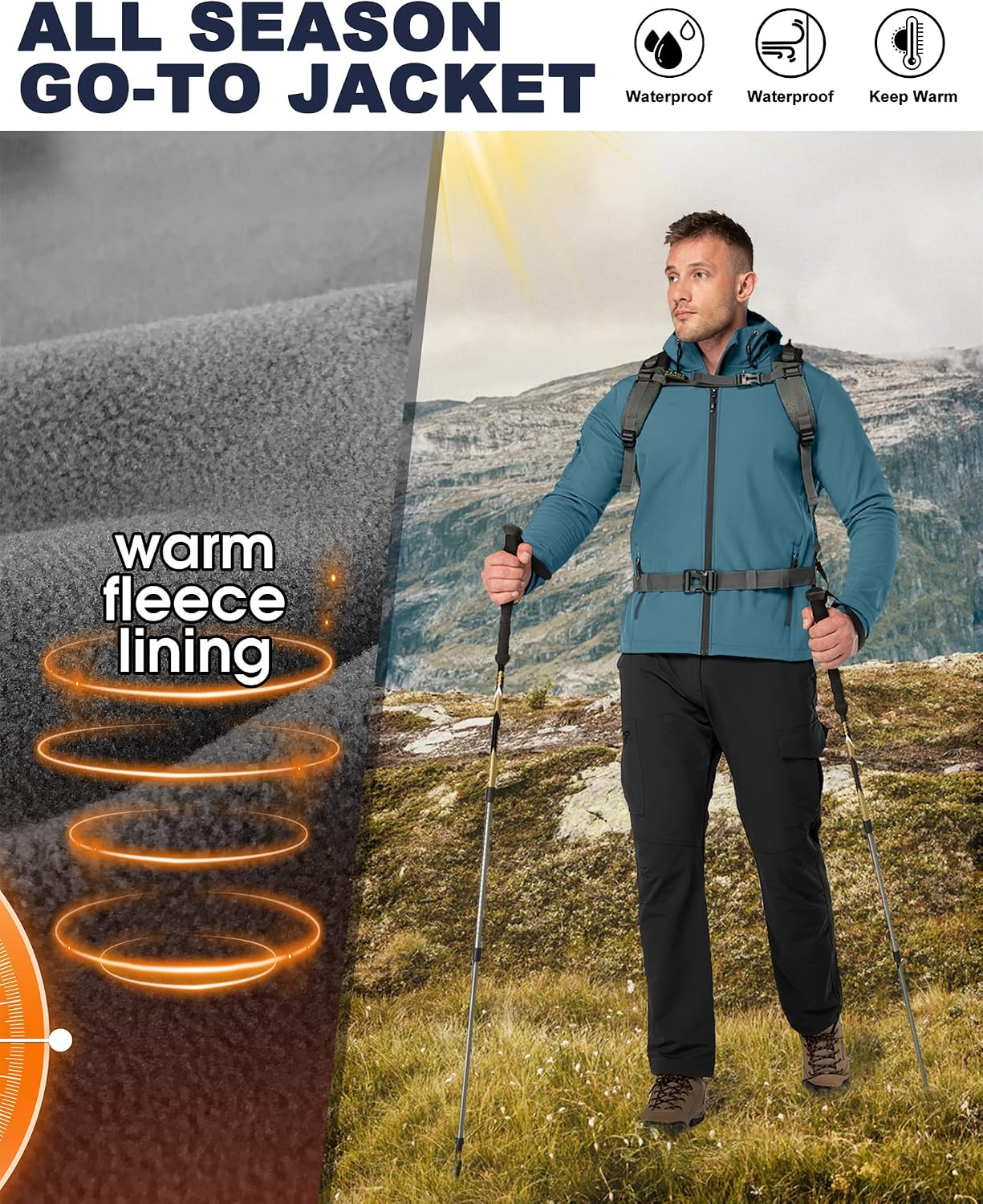 Detalle 2 de 33,000ft waterproof softshell jacket 8000 mm