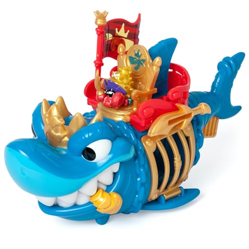 Detalle de PIRATIX Adventure World King Shark – Tiburón articulado con jaula y tesoro: una aventura pirata para imaginar sin límites