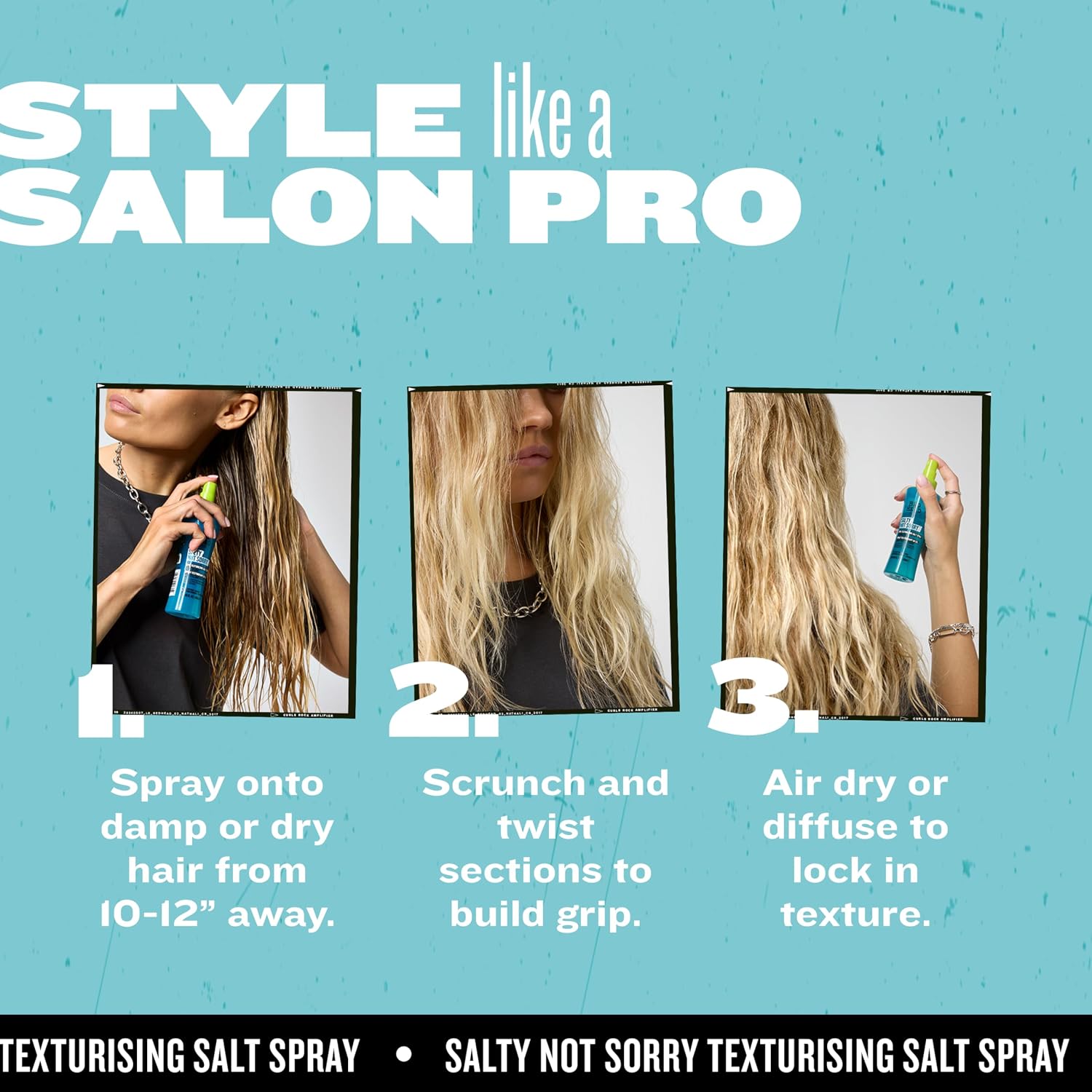 Thumbnail 6 de Bed Head by TIGI Salty Not Sorry Hair Texturising Salt Spray – spray salin pour un effet plage naturel