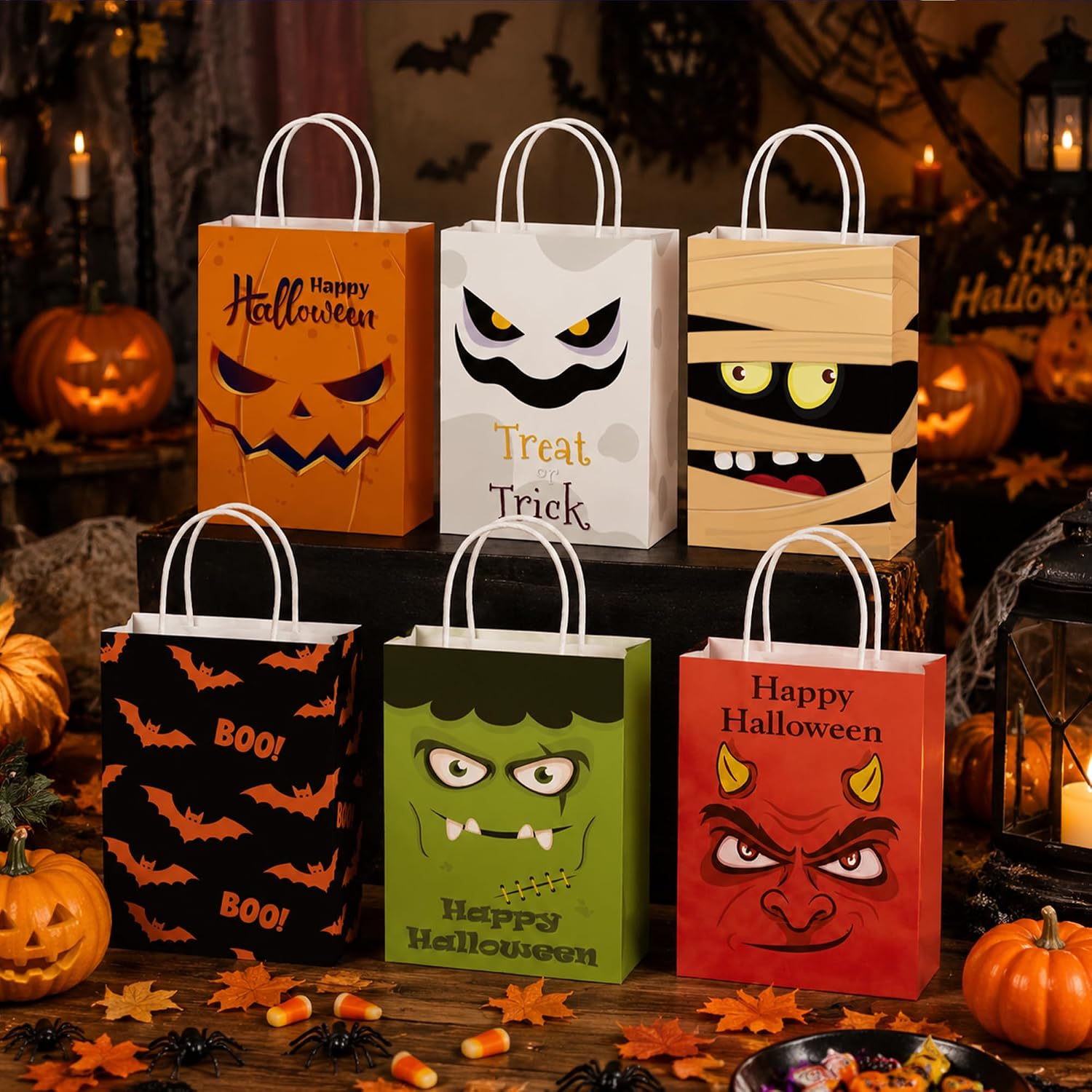 Detalle 2 de Riccioofy Halloween Treat Bags, 10-Pack