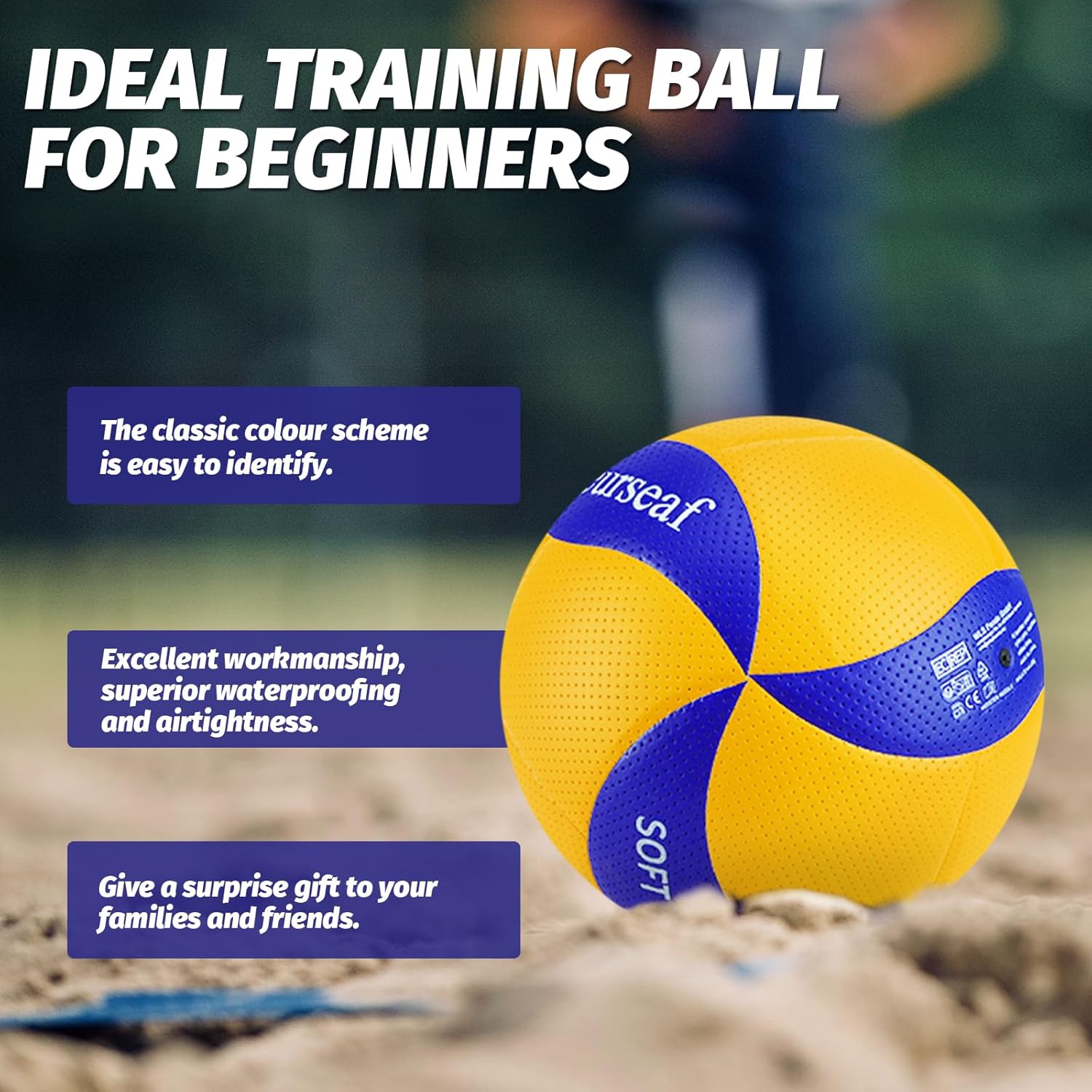 Thumbnail 4 de Beurseaf Volleyball Soft Touch, Größe 5 – Indoor & Outdoor
