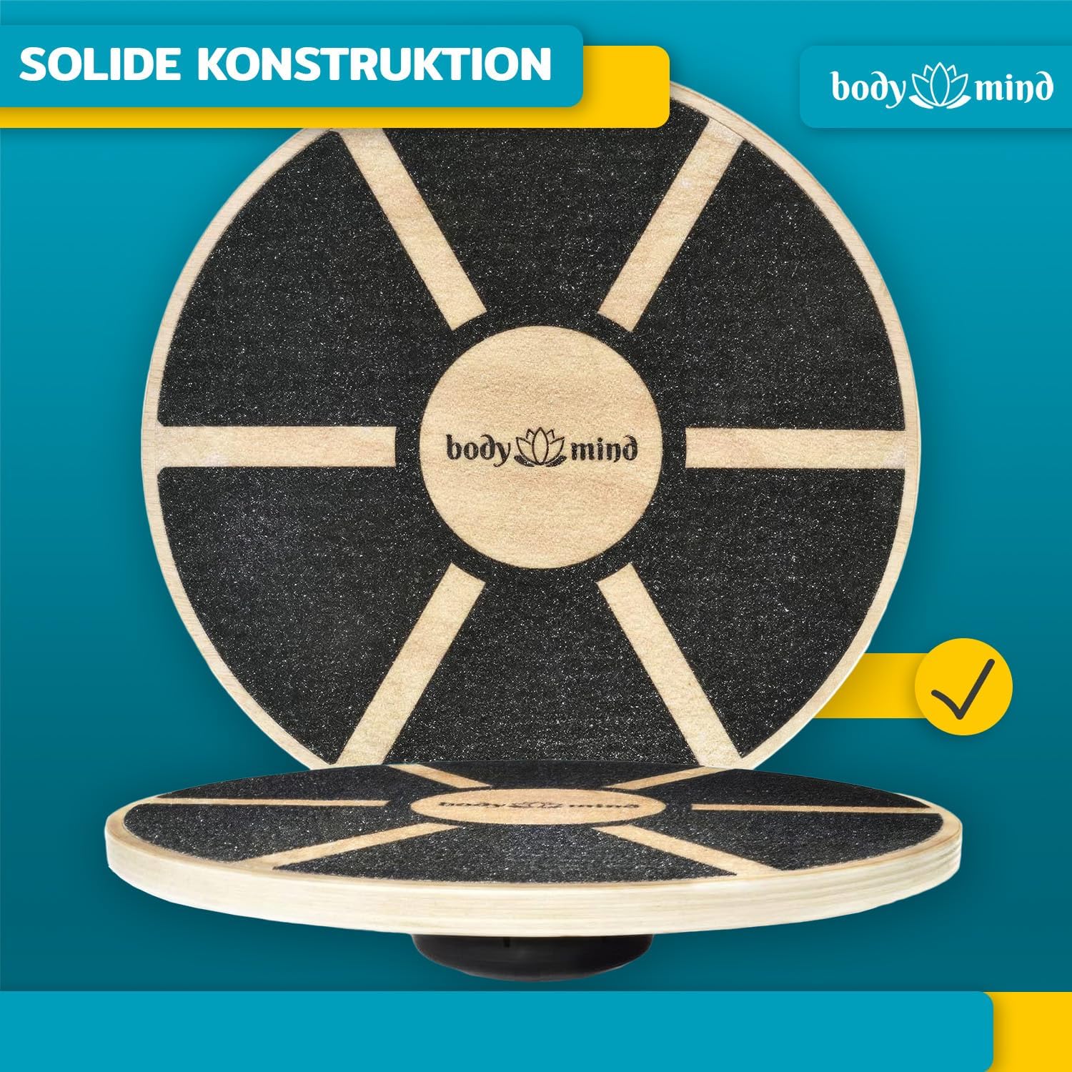 Detalle 2 de Balance-Board Deluxe Wackelbrett – Physiotherapie-Training mit kostenlosem E-Book