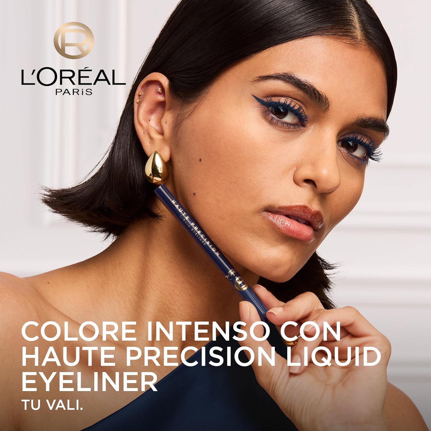 Detalle de L'Oréal Paris INF HAUTE PRECIS LINER BLUE: una matita eyeliner blu intenso per look puliti e definiti