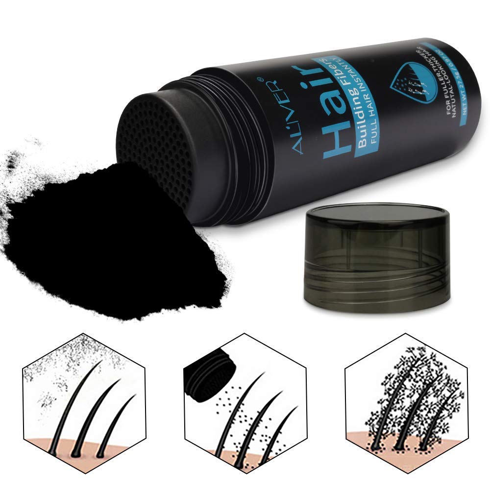 Thumbnail 2 de Aliver Hair Fibers for Thinning Hair (Dark Brown) — Undetectable Natural Formula