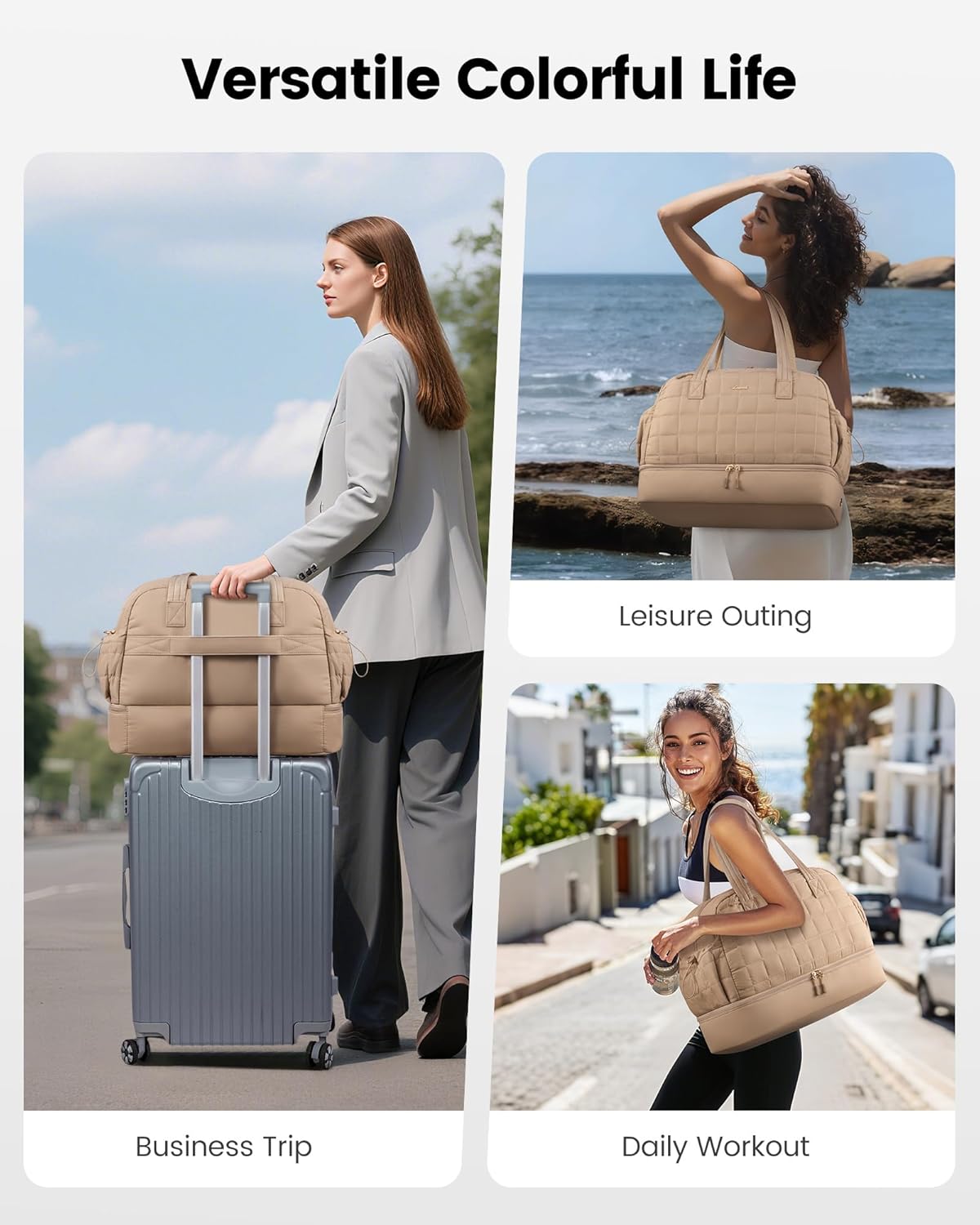 Thumbnail 1 de LOVEVOOK Weekender Reisetasche Damen 45L