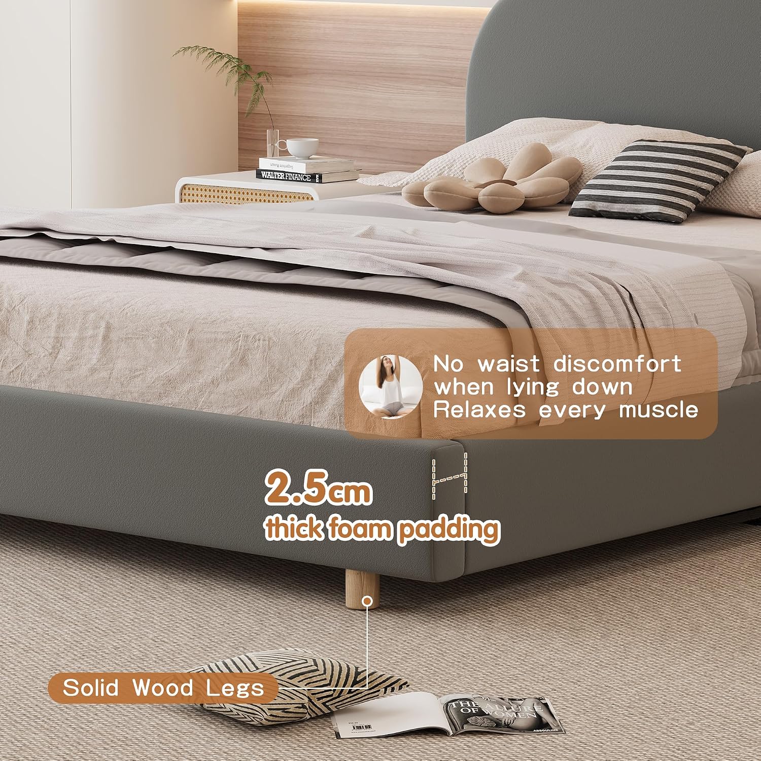 Thumbnail 6 de FAVSH Velvet Platform Bed, Queen