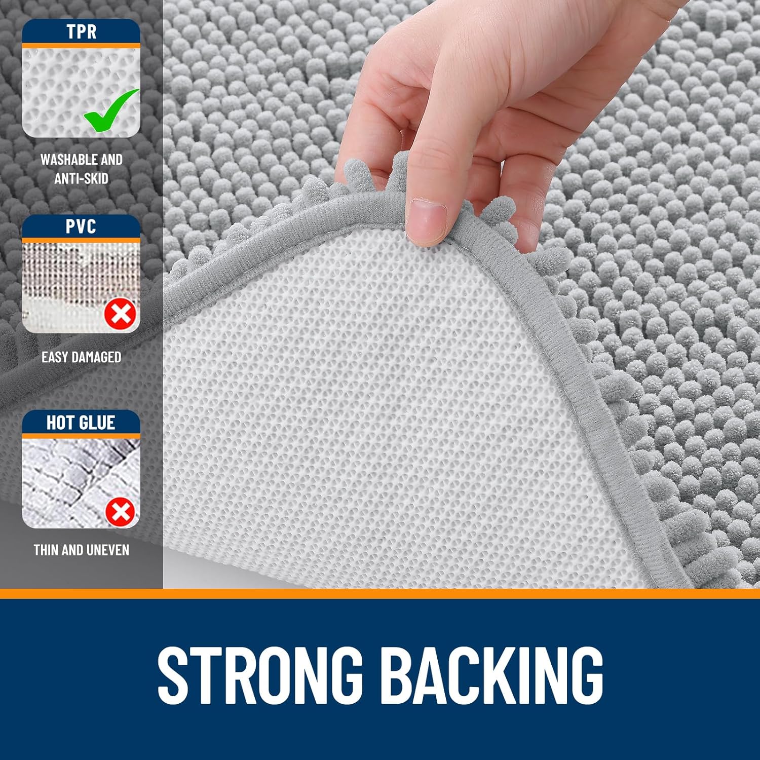 Thumbnail 5 de OLANLY 30 x 20 in Bath Mat, Ultra-Soft Absorbent