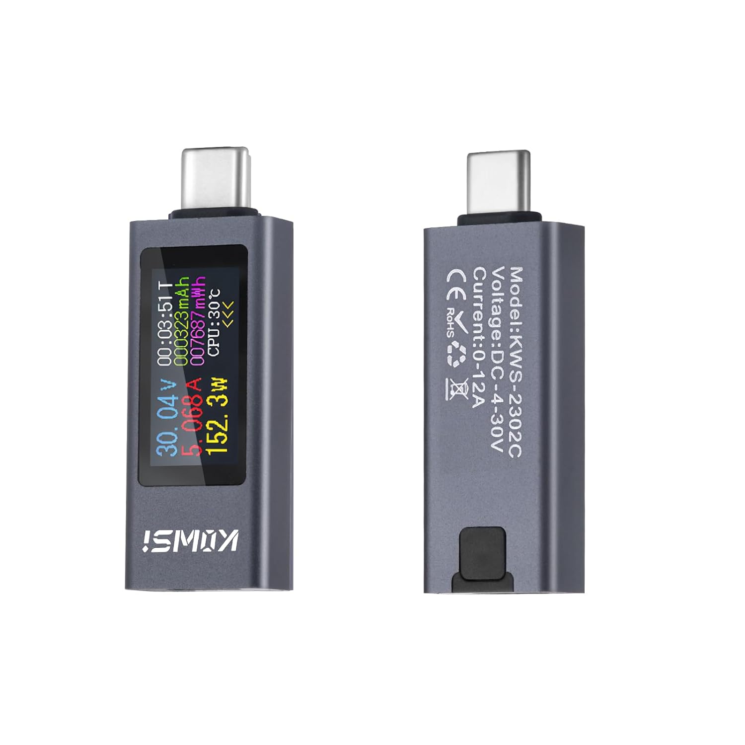 Thumbnail 5 de Heemol 240W USB-C Tester Messgerät für 4–30V und bis 12A (USB Power Meter / Multimeter) mit Kurvenanzeige