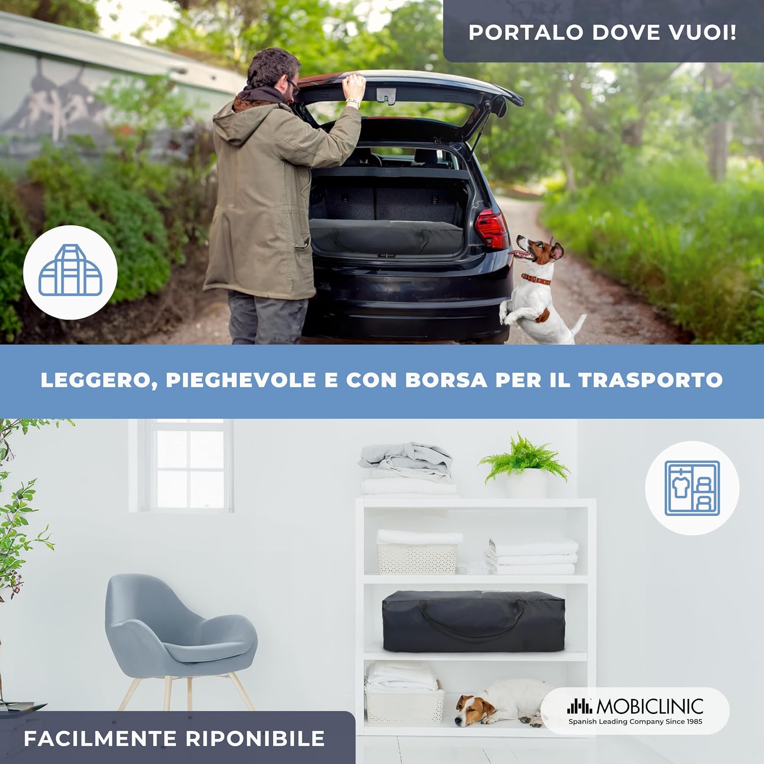 Thumbnail 4 de Mobiclinic Lettino da viaggio 3 in 1: box bambini duo livelli con fasciatoio e entrata laterale