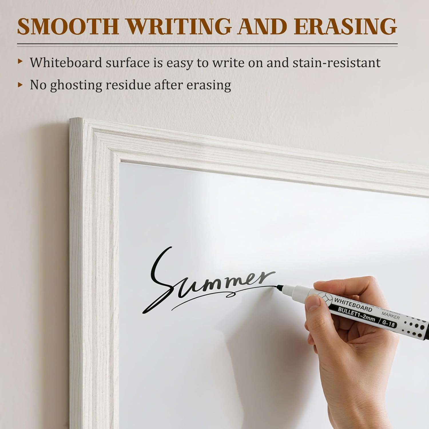Detalle 1 de QUEENLINK TZMDF-8119-MWB-4560 Magnetic Dry-Erase Board, 24 x 18-Inch