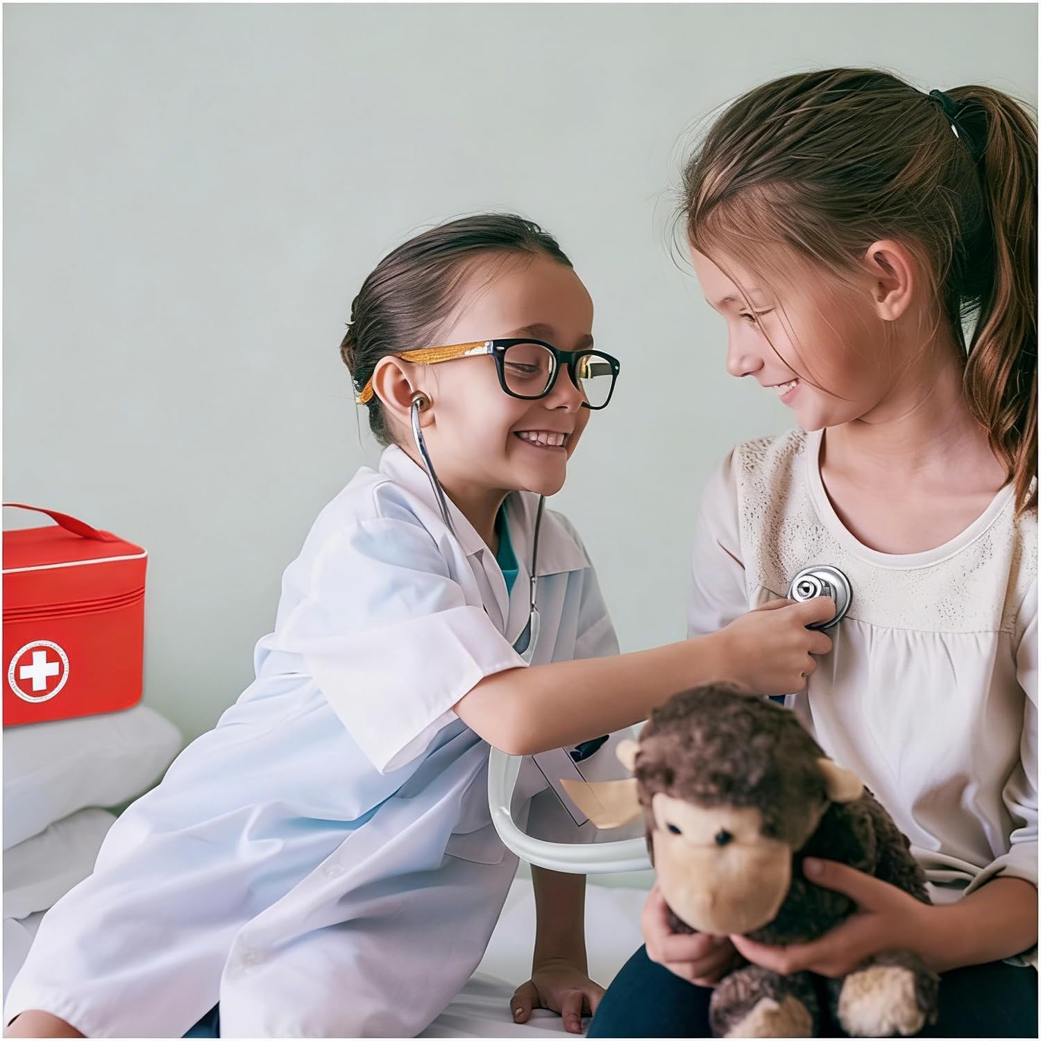 Detalle de TGTT Doctors Set for Kids: 2-in-1 Dress-Up Kit with Real Stethoscope