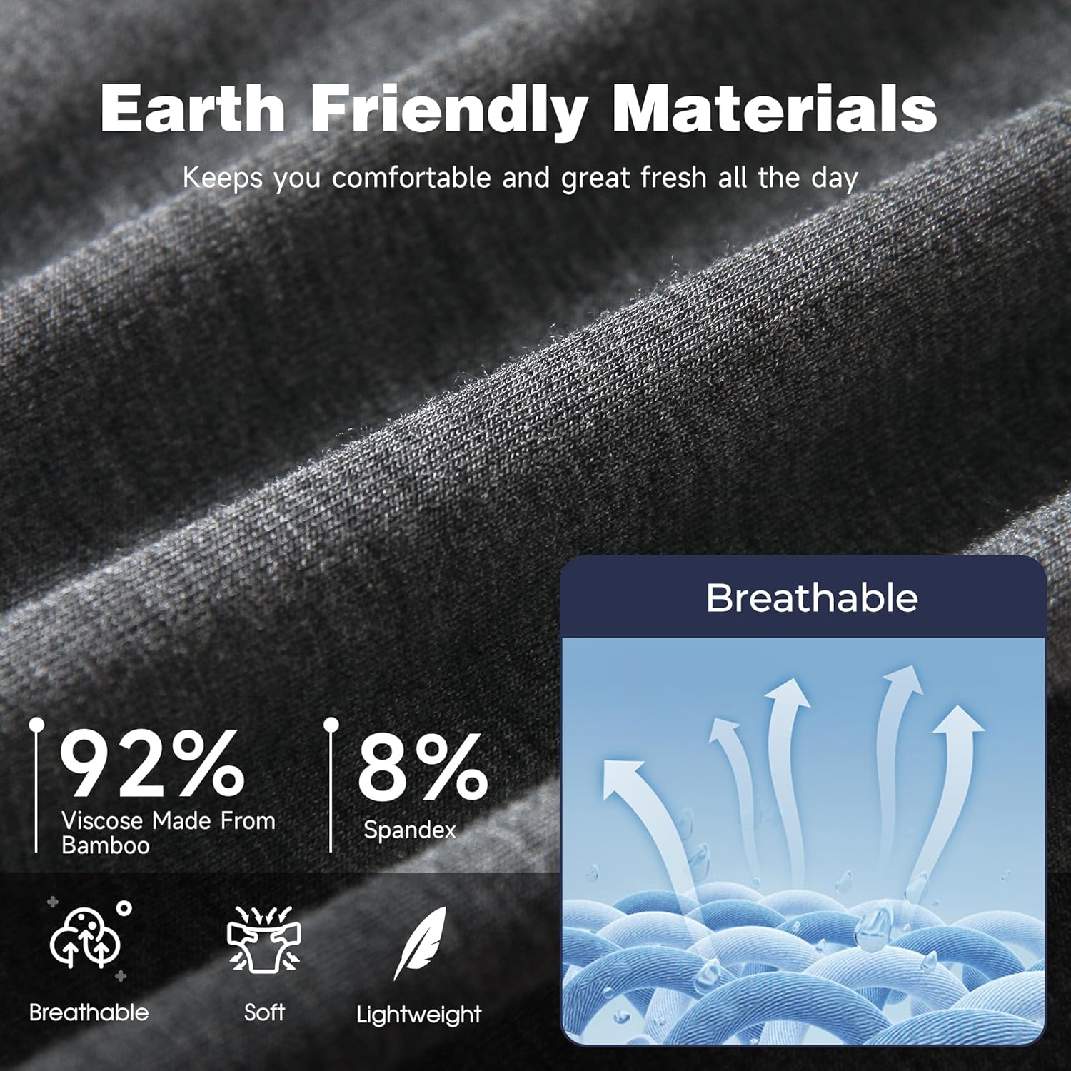Thumbnail 4 de BAMBOO COOL Ultra ComfortSoft Boxer Briefs pack