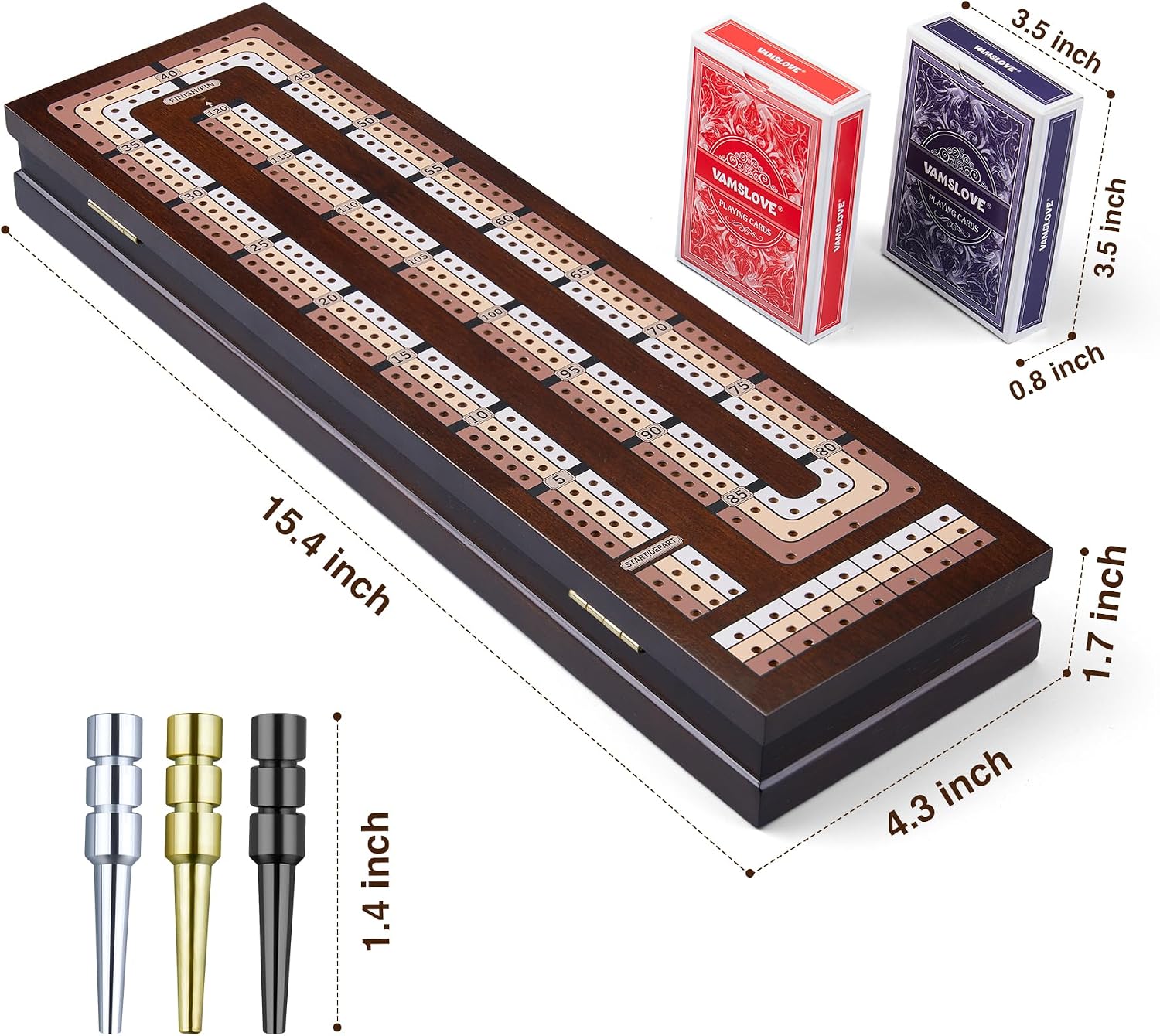 Detalle 2 de VAMSLOVE Wooden Cribbage Board